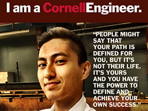 A photograph of Cornell Engineering student Francis